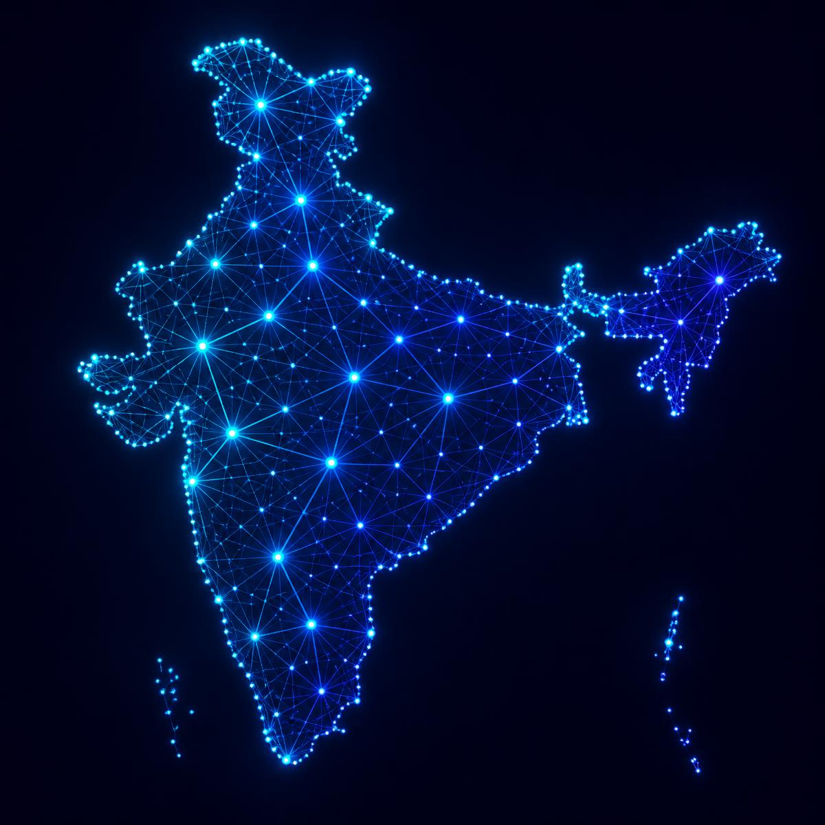 Network map of India showing CollegeNearby coverage across states